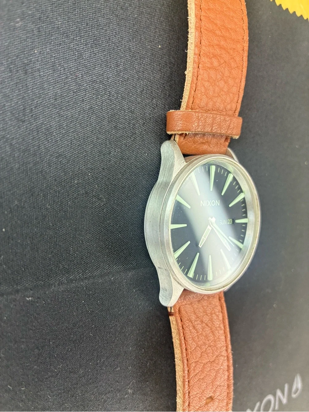 Nixon The Sentry Leather Watch